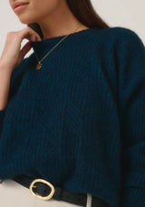 Cleo Sweater in Peacock | Merinomink