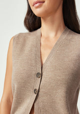 Indigo Vest in Cobblestone | Untouched World