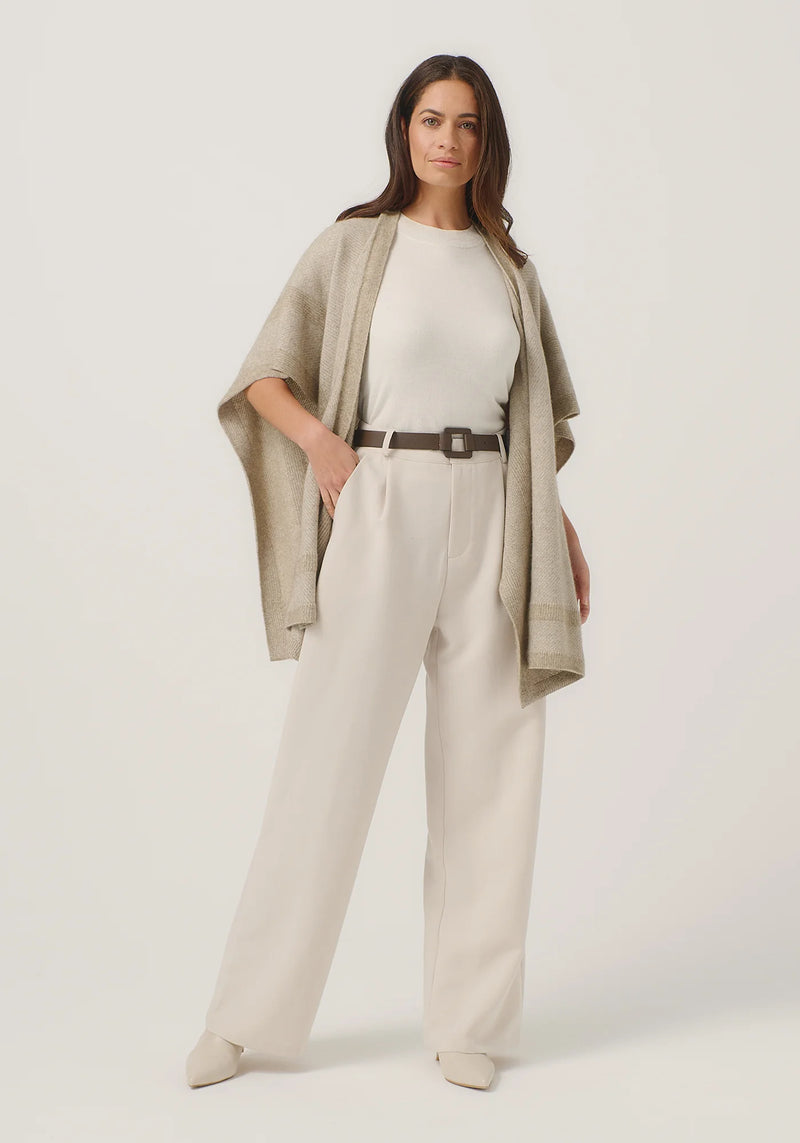 Mari Wrap in Latte/Ecru | Merinomink