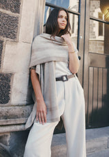 Mari Wrap in Latte/Ecru | Merinomink