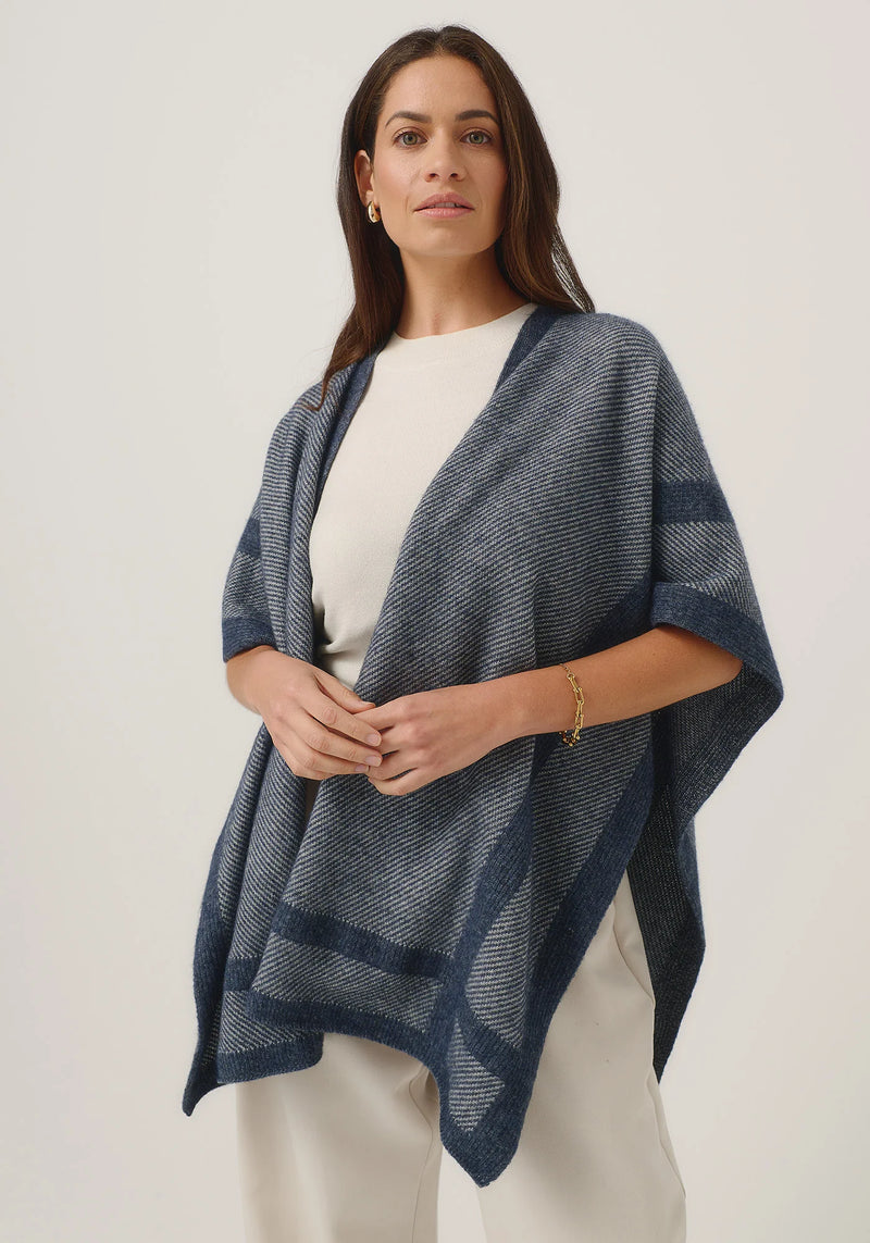 Mari Wrap in River/Ecru | Merinomink