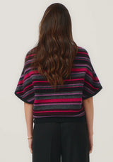 Ziggy Knit Tee in Jet/Lupin | Merinomink