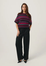 Ziggy Knit Tee in Jet/Lupin | Merinomink