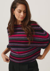 Ziggy Knit Tee in Jet/Lupin | Merinomink