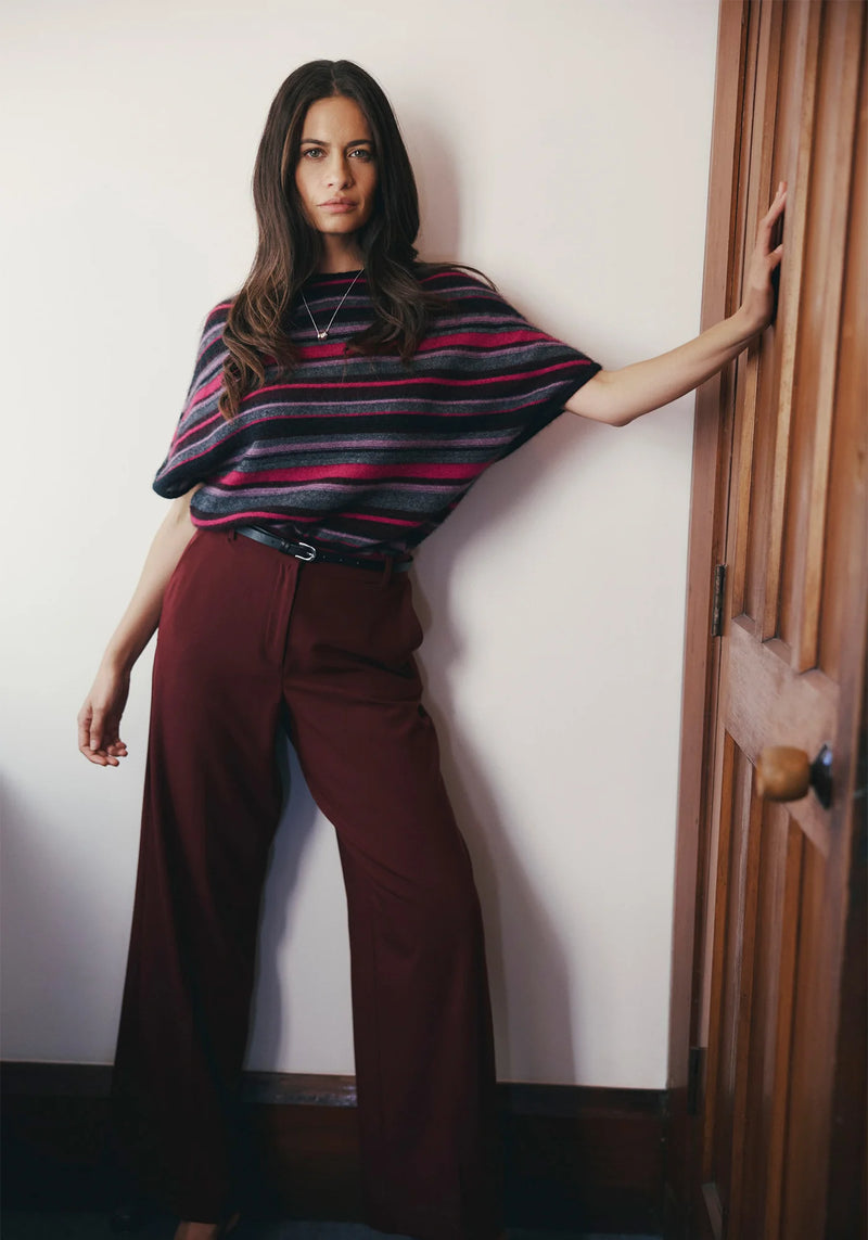 Ziggy Knit Tee in Jet/Lupin | Merinomink