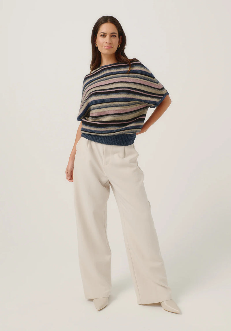 Ziggy Knit Tee in River/Rose | Merinomink