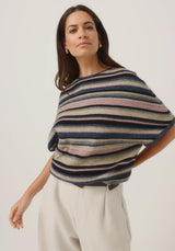 Ziggy Knit Tee in River/Rose | Merinomink