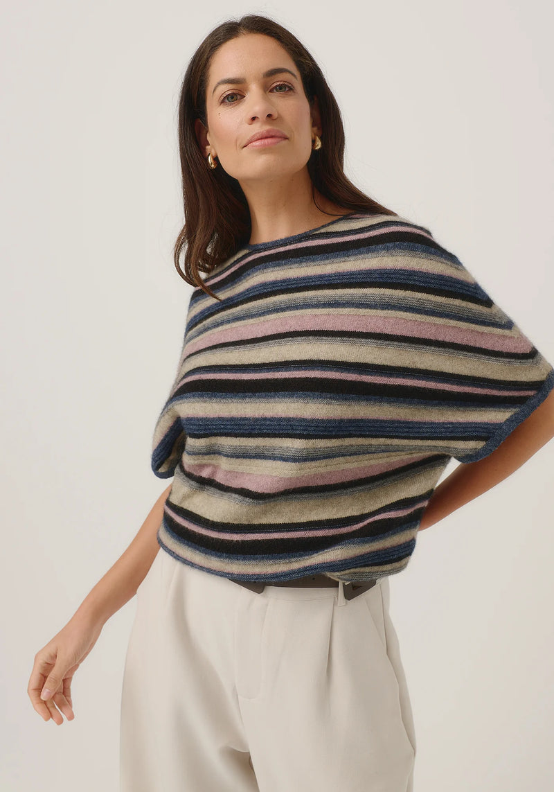 Ziggy Knit Tee in River/Rose | Merinomink