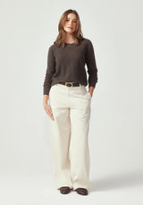Kapua Crew Cashmere Sweater in Cinnamon | Untouched World