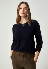 Kapua Crew Cashmere Sweater in Navy | Untouched World