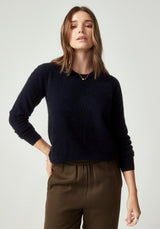 Kapua Crew Cashmere Sweater in Navy | Untouched World