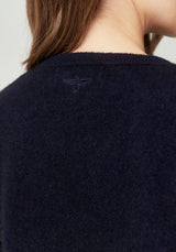 Kapua Crew Cashmere Sweater in Navy | Untouched World