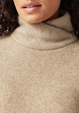 Cross Neck Sweater in Latte | Untouched World