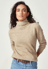 Cross Neck Sweater in Latte | Untouched World