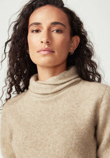 Cross Neck Sweater in Latte | Untouched World