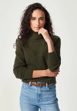 Cross Neck Sweater in Thyme | Untouched World