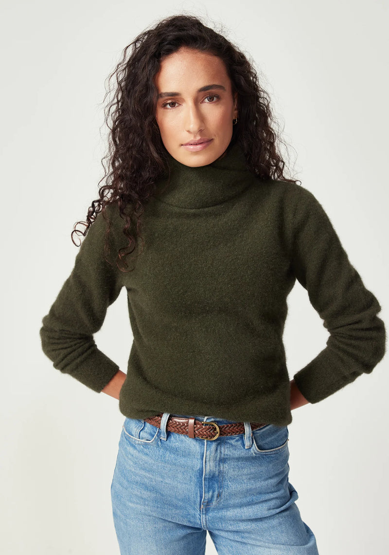 Cross Neck Sweater in Thyme | Untouched World