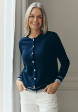Hara Cardigan in Ink/Stone | Merinomink
