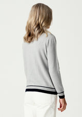 Hara Cardigan in Stone/Ink | Merinomink