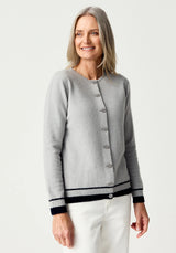 Hara Cardigan in Stone/Ink | Merinomink