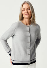 Hara Cardigan in Stone/Ink | Merinomink