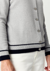 Hara Cardigan in Stone/Ink | Merinomink