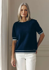 Piha Tee in Ink/Stone | Merinomink