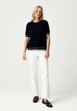 Piha Tee in Ink/Stone | Merinomink