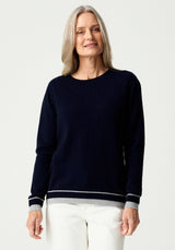 Hayes Sweater in Ink/Stone | Merinomink