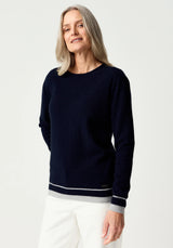 Hayes Sweater in Ink/Stone | Merinomink