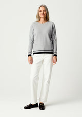 Hayes Sweater in Stone/Ink | Merinomink
