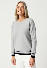 Hayes Sweater in Stone/Ink | Merinomink