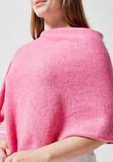 Halo Poncho in Fuchsia | Merinomink
