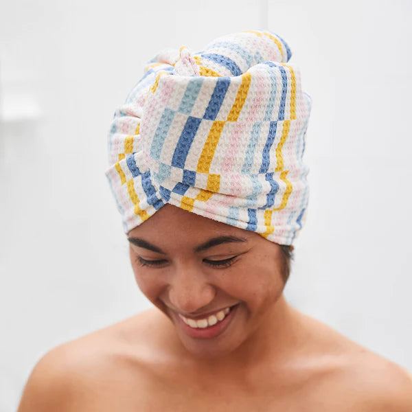 Patterned Waffle Hair Wraps | Dock & Bay