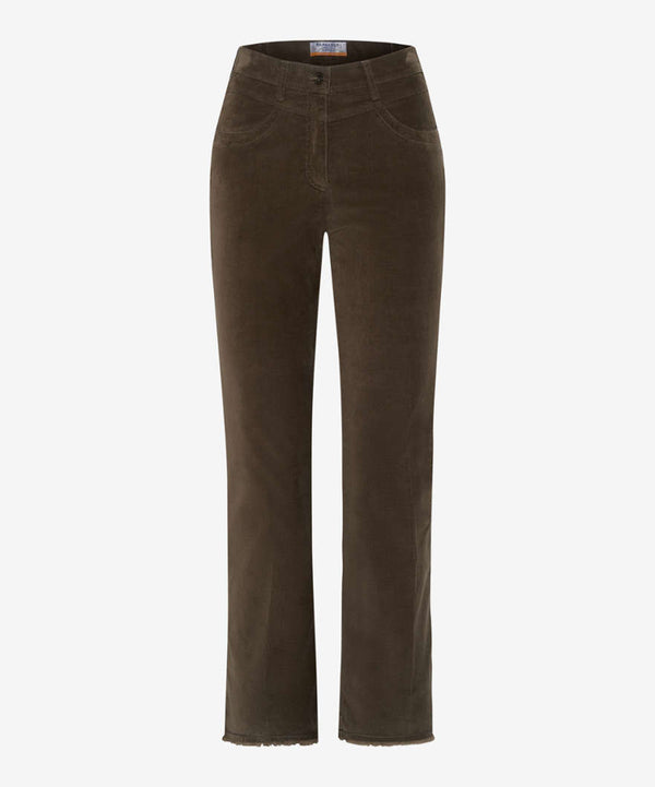 Laura Kick 7/8 Brown Corduroy Trousers | Brax