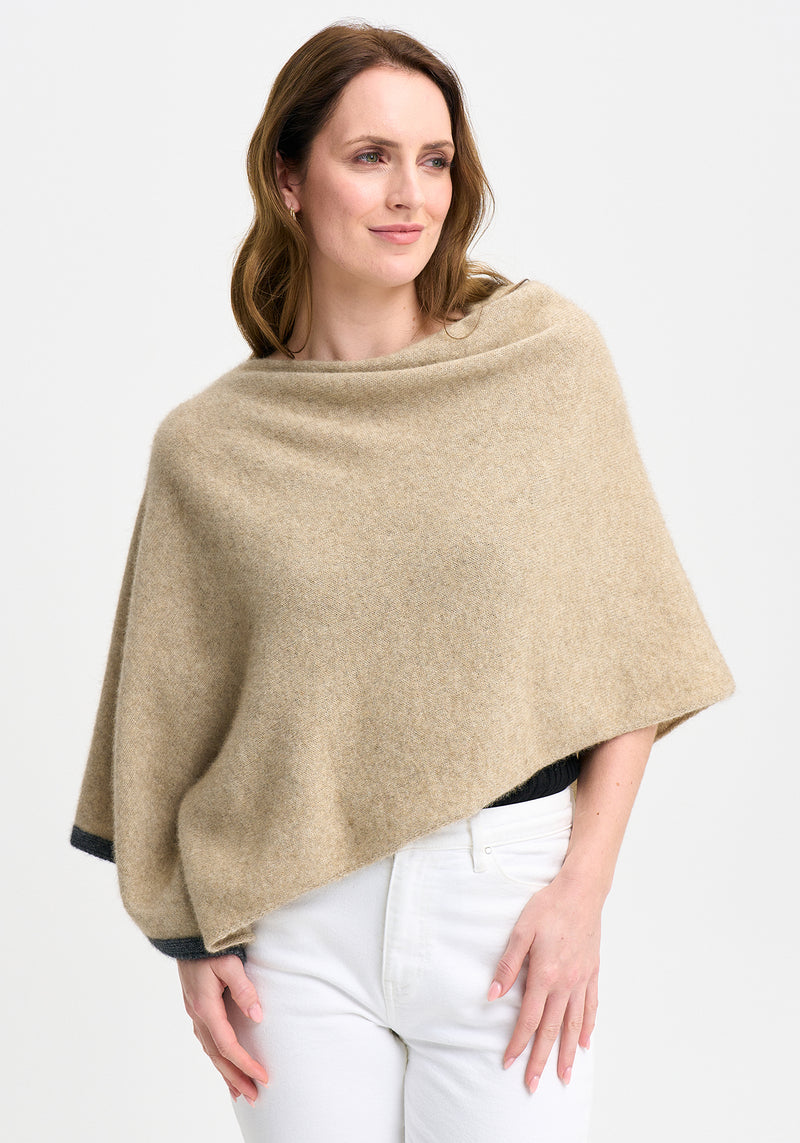 Two Tone Poncho | Merinomink