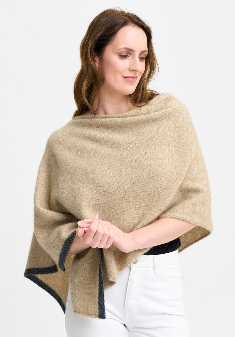 Two Tone Poncho | Merinomink