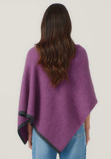 Two Tone Poncho in Lavender/Slate | Merinomink