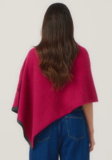 Two Tone Poncho in Lupin/Slate | Merinomink
