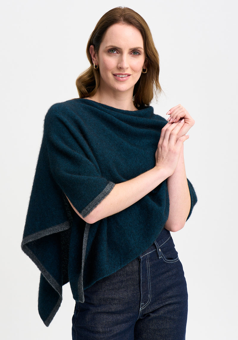 Two Tone Poncho | Merinomink