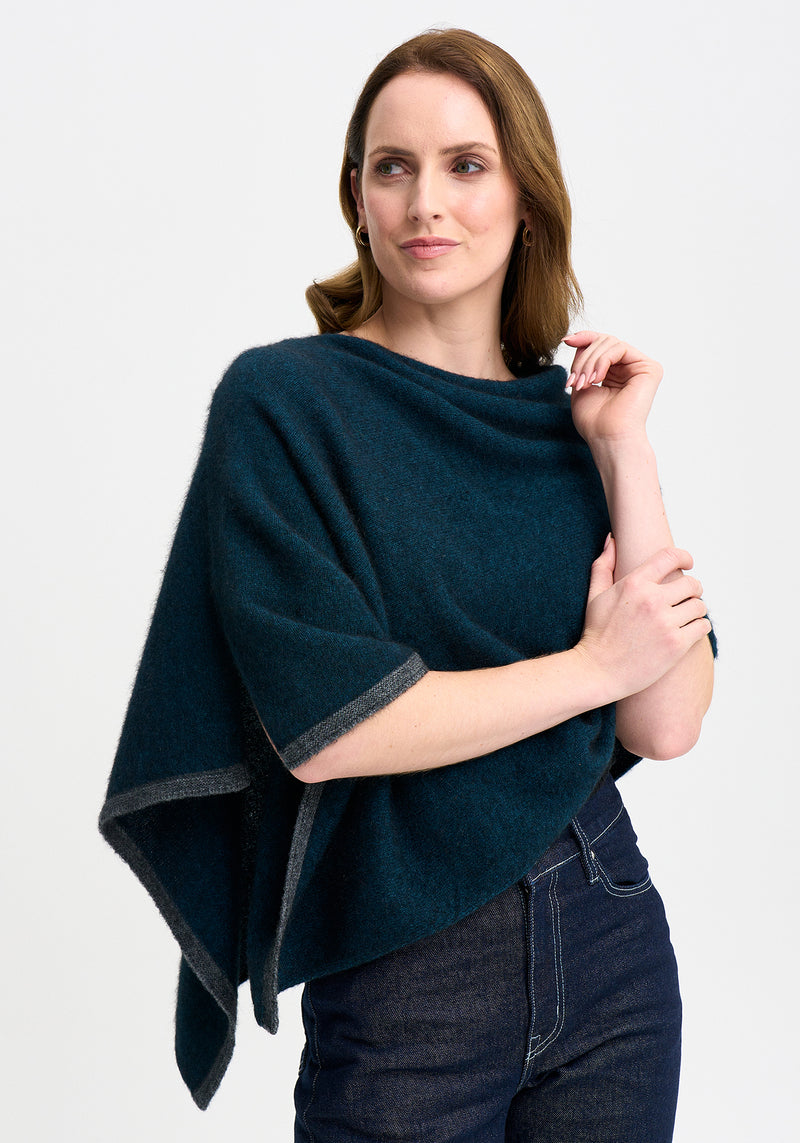 Two Tone Poncho | Merinomink