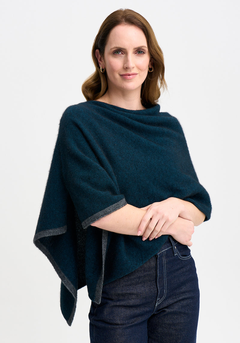 Two Tone Poncho | Merinomink