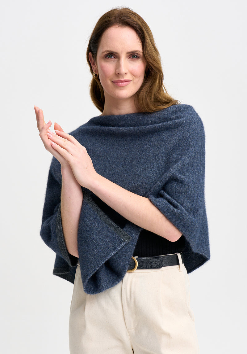 Two Tone Poncho | Merinomink