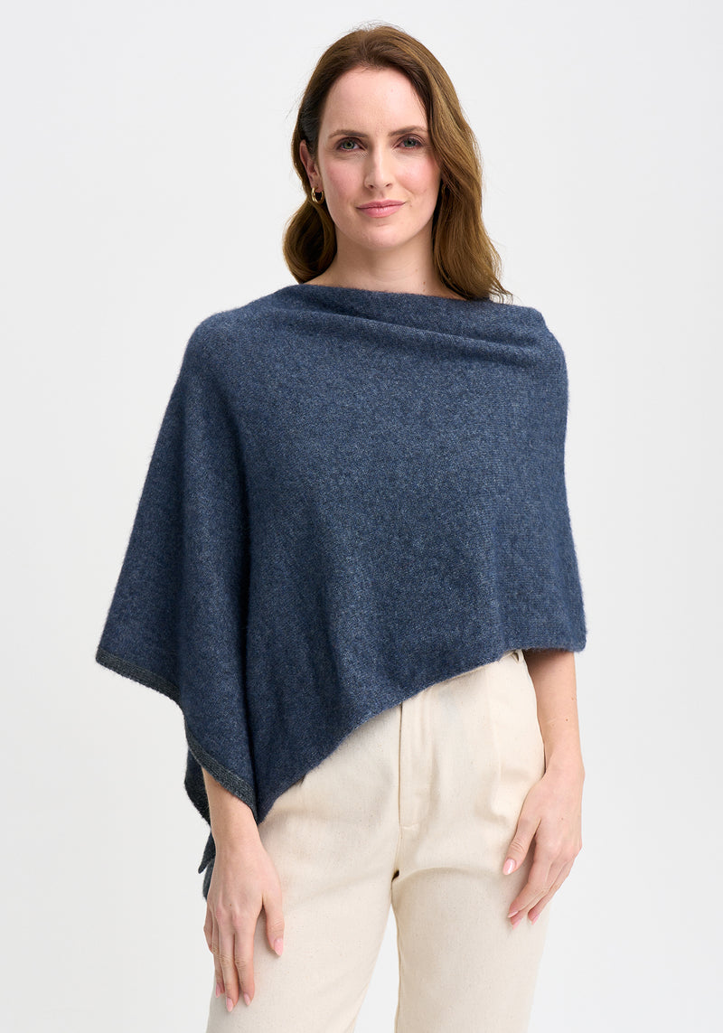 Two Tone Poncho | Merinomink