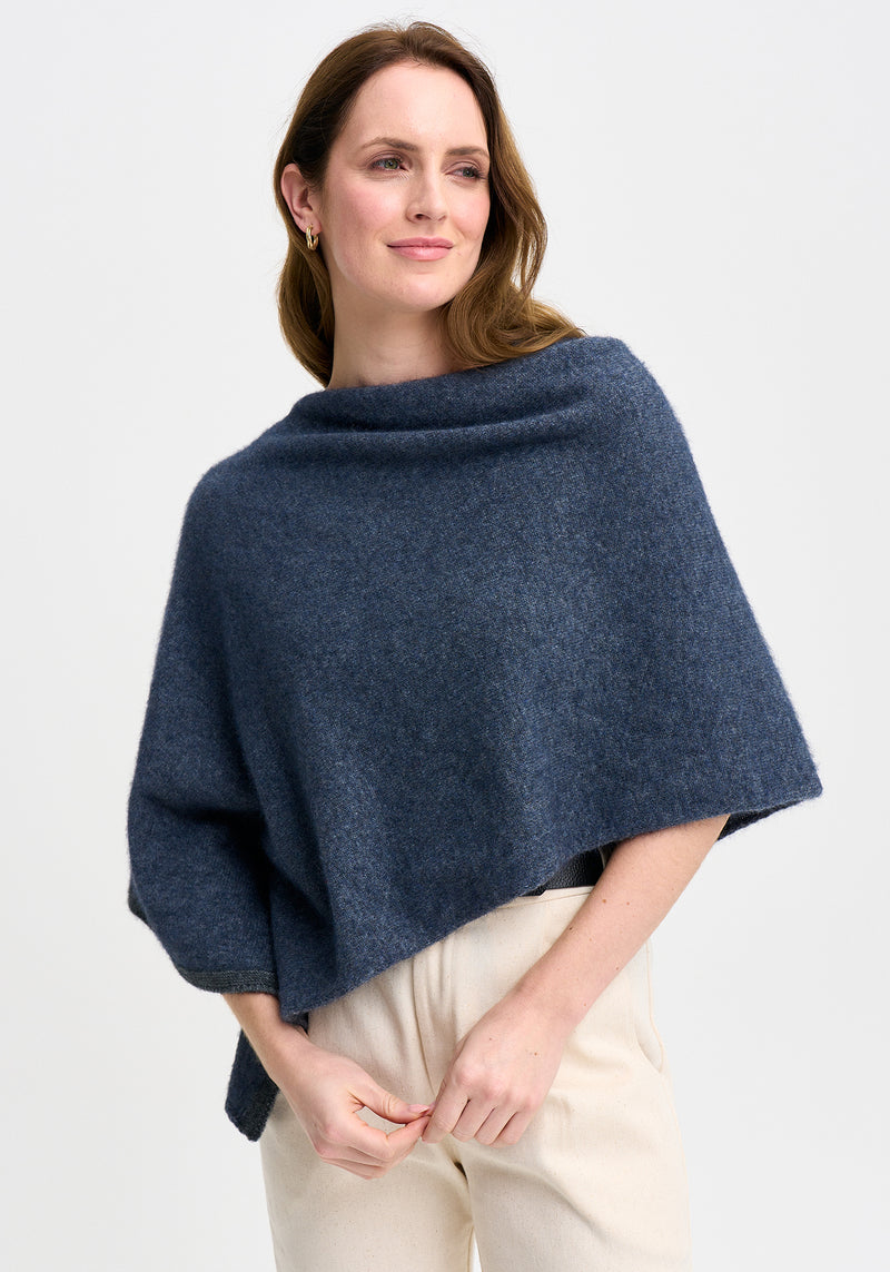 Two Tone Poncho | Merinomink