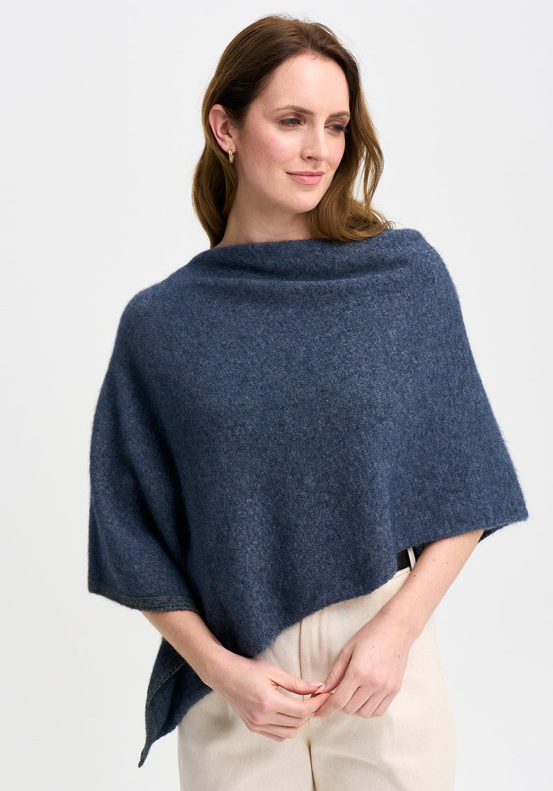 Two Tone Poncho | Merinomink