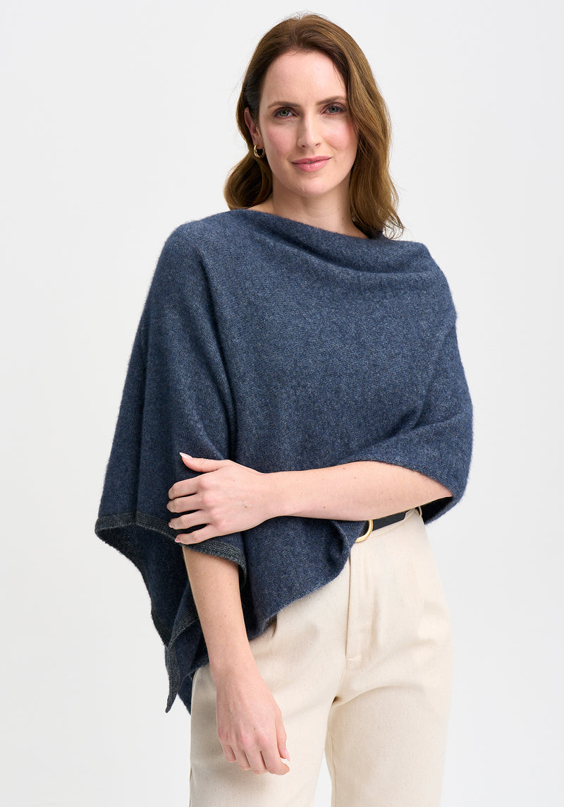 Two Tone Poncho | Merinomink