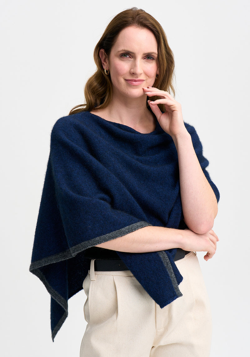 Two Tone Poncho | Merinomink