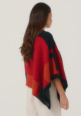 Empress Poncho in Rata/Jet Multi | Merinomink