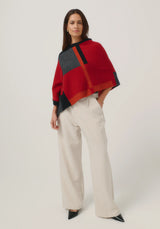 Empress Poncho in Rata/Jet Multi | Merinomink